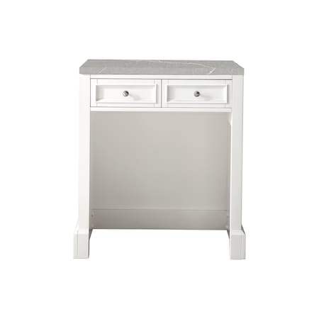 James Martin Vanities De Soto 30in Countertop Unit, Bright White w/ 3 CM Eternal Serena Quartz Top 825-CU30-BW-3ESR